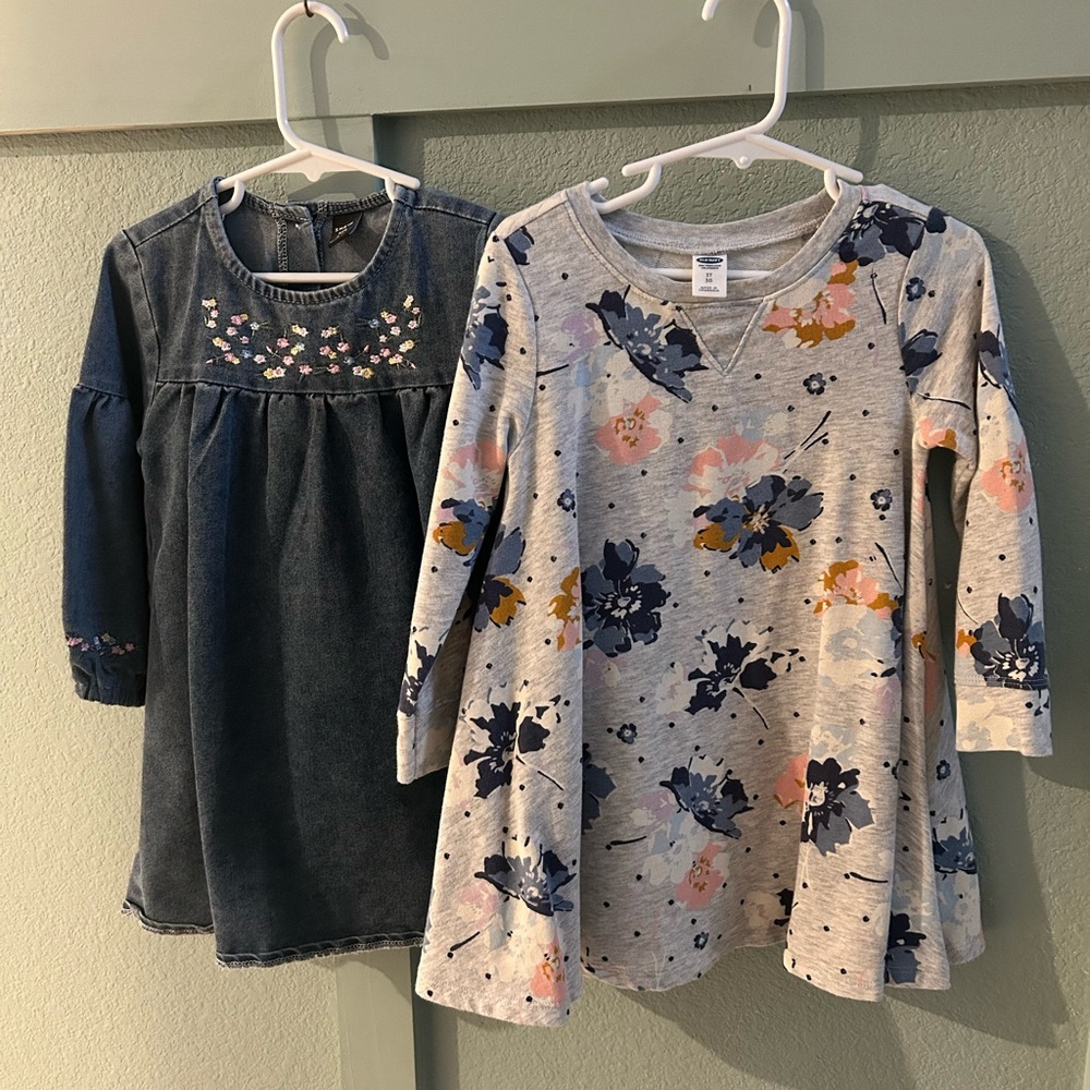 3T girls floral dresses set